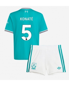 Billige Fotballdrakt Liverpool Ibrahima Konate #5 Replika Tredjedraktsett Barn 2025-26 Kortermet (med bukser)